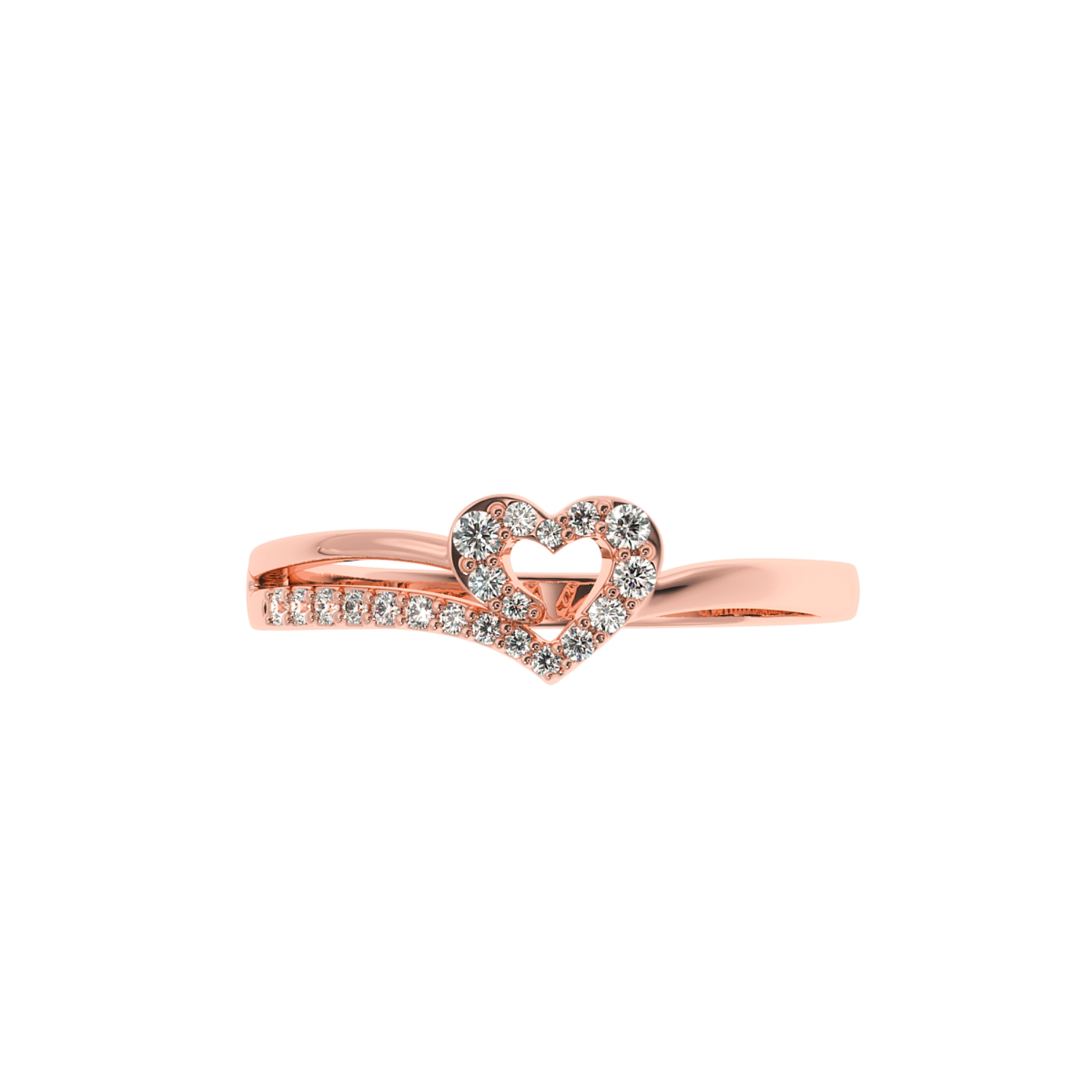 Buy Heart Wave Natural Diamond Ring | SolitaireKart